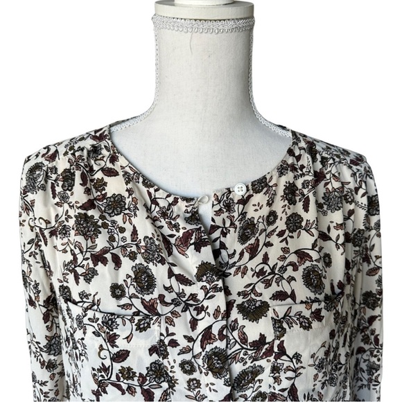 Ann Taylor LOFT Autumn Floral Button Down Shirt NWOT - Picture 8 of 17
